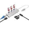 USB C hub, Type C hub adapter 8 in 1 with Output, SD/TF Card Reader type c hub