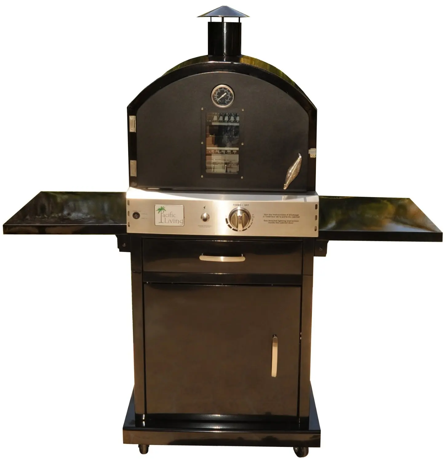 Buy Pacific Living PL8BLK Propane Gas Black Outdoor BuiltIn Pizza Oven