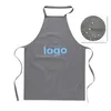 Promotional Printed Your Logo 100% Cotton and polyester long waterproof uniform Apron