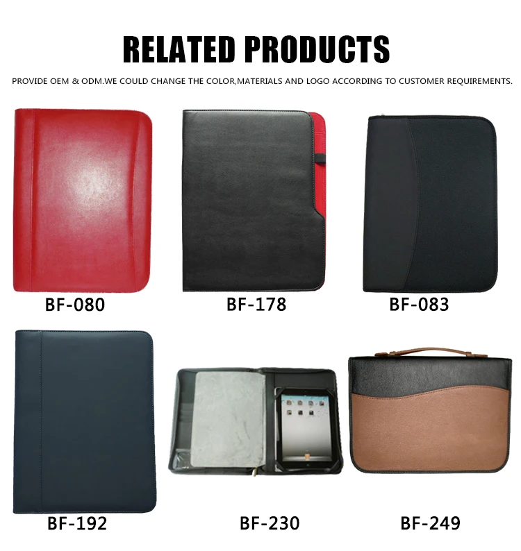 Custom women case interview portfolio file folder