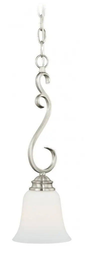 Vaxcel P0149 Hartford Mini Pendant, 5-1/4", Satin Nickel Finish