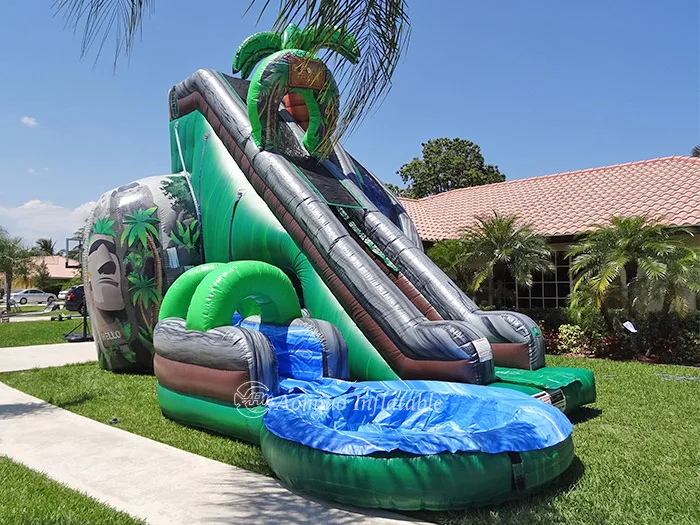 Large Children Inflatable Corkscrew Water Slide Kids Inflatable Water