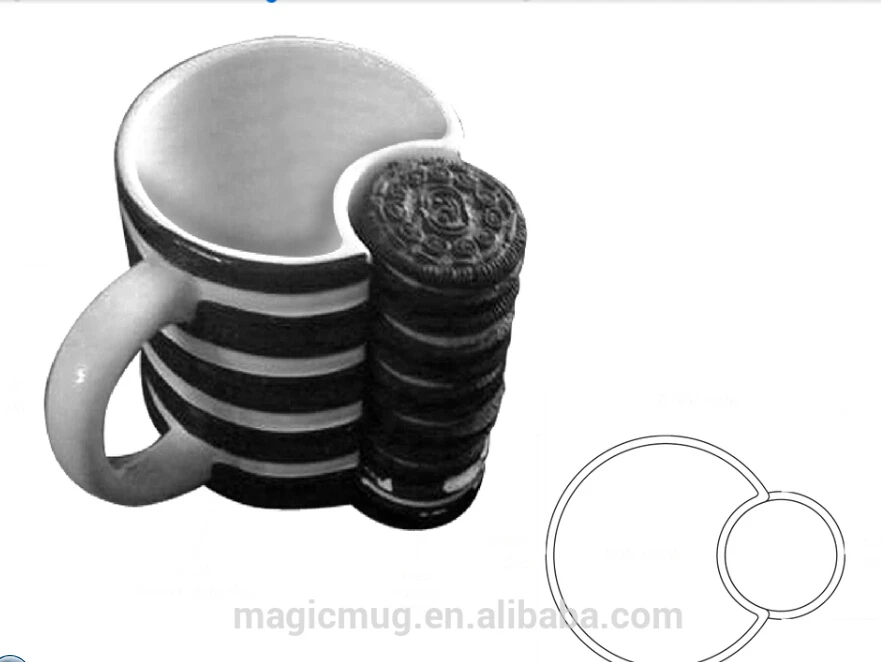Creative Ceramic Mug Oreo Cup With Biscuit Holder Buy Creative
