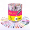 100 Colored Glitter Ink Gel Pens Professional Quality Glitter, Neon and Metallic Colors