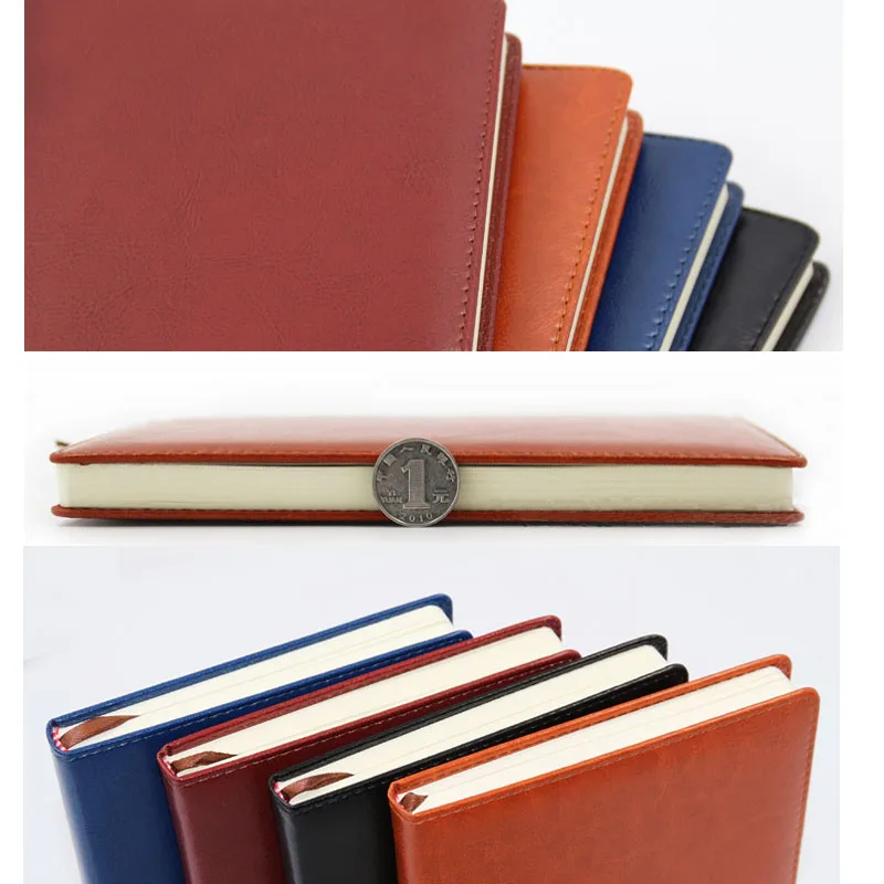 Custom Pu Leather Cover Notebook With Pen Holder School Supplies ...