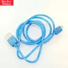 Factory Smart Phone USB Blue Visible LED El Light Micro USB Sync Data Charging Charger Cable for Sony