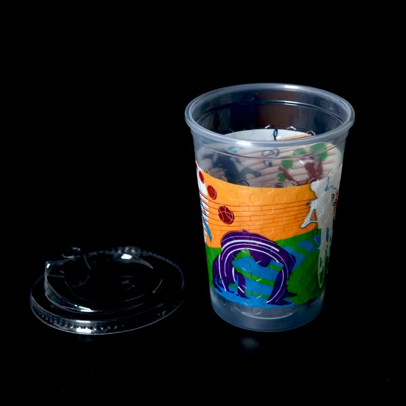 12oz Pp Custom Printed Disposable Logo Plastic Cups With Lid Buy