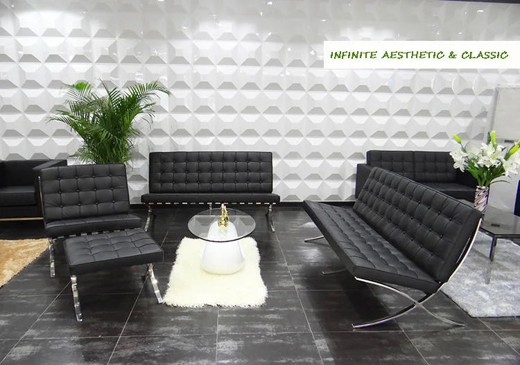 801# leather sofa design modern Barcelona chair Modern design sofa set
