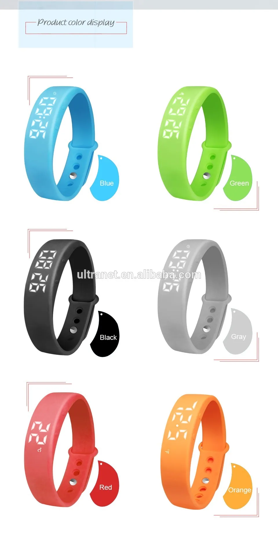 multiple 8 silent vibrating alarm watch medication training alert watch with repeat alarm