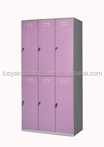 Cy-c601 armario de la escuela muebles de metal 6 puertas armario-Otros