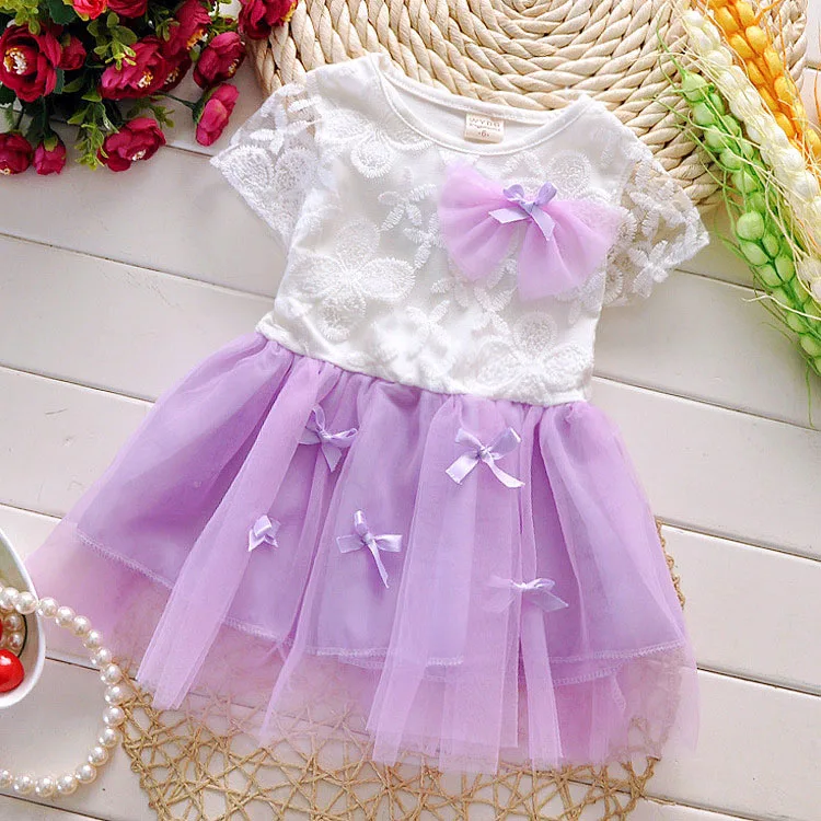 New Style Modern Girls Dress Ruffle Cute Short Sleeve 2 Year Old Girl