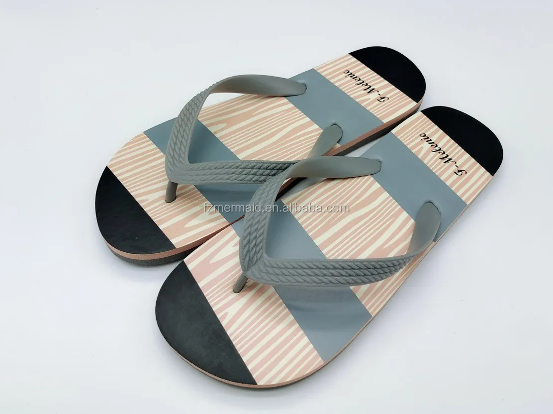 2024 Hot Selling Wooden Slipper for Man , Wide Wooden Rubber Slipper, Pvc Upper Beach Sandals Flip Flop