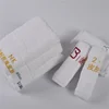 Tengyu Personalized Embroidery Thick 100% Cotton White hotel luxury Hand washcloth face towel