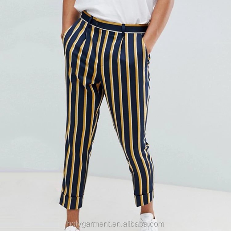 striped straight leg pants