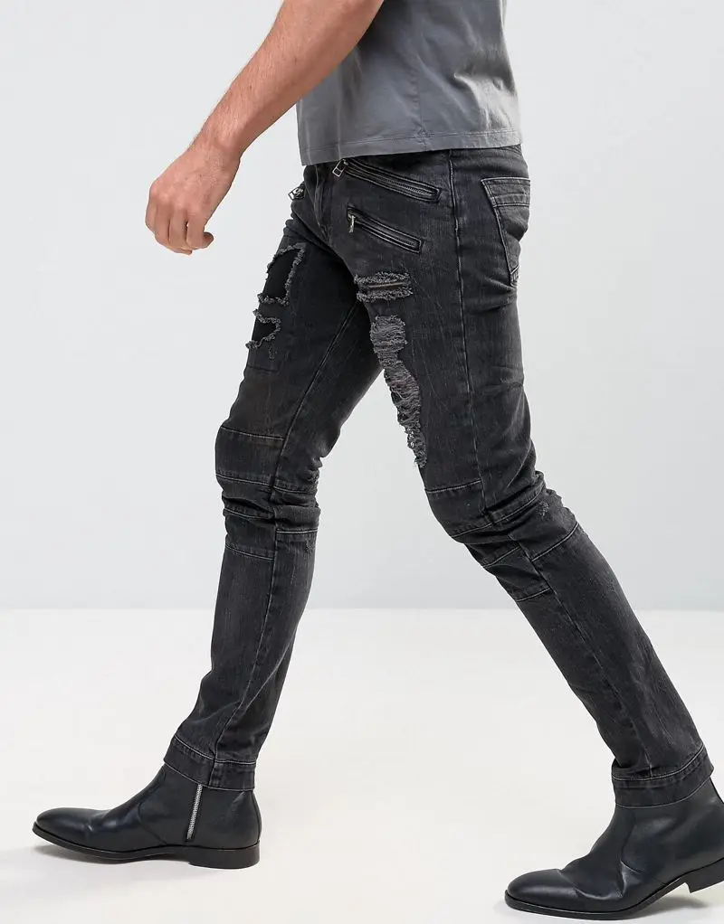 mens skinny biker jeans