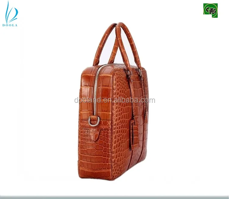 Luxury fashion genuine crocodile leather skin men briefcase bag