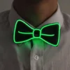 High Quality 10 Color Available Blinking EL Bowtie LED Light up Necktie By Batterycase For Men's Marriage Gift Party Supplies