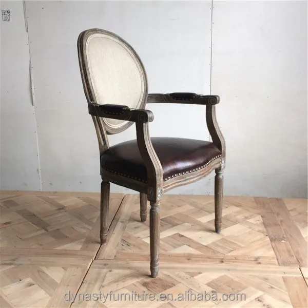 Vintage stijl hout ontwerp dining arm stoel