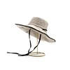 Cheap custom cotton hemp fishing bucket hat with custom woven label patch
