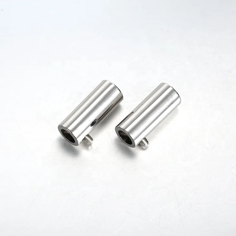 Cheap Custom Silver Drawstring Cord End Metal Cord Stopper With Screw