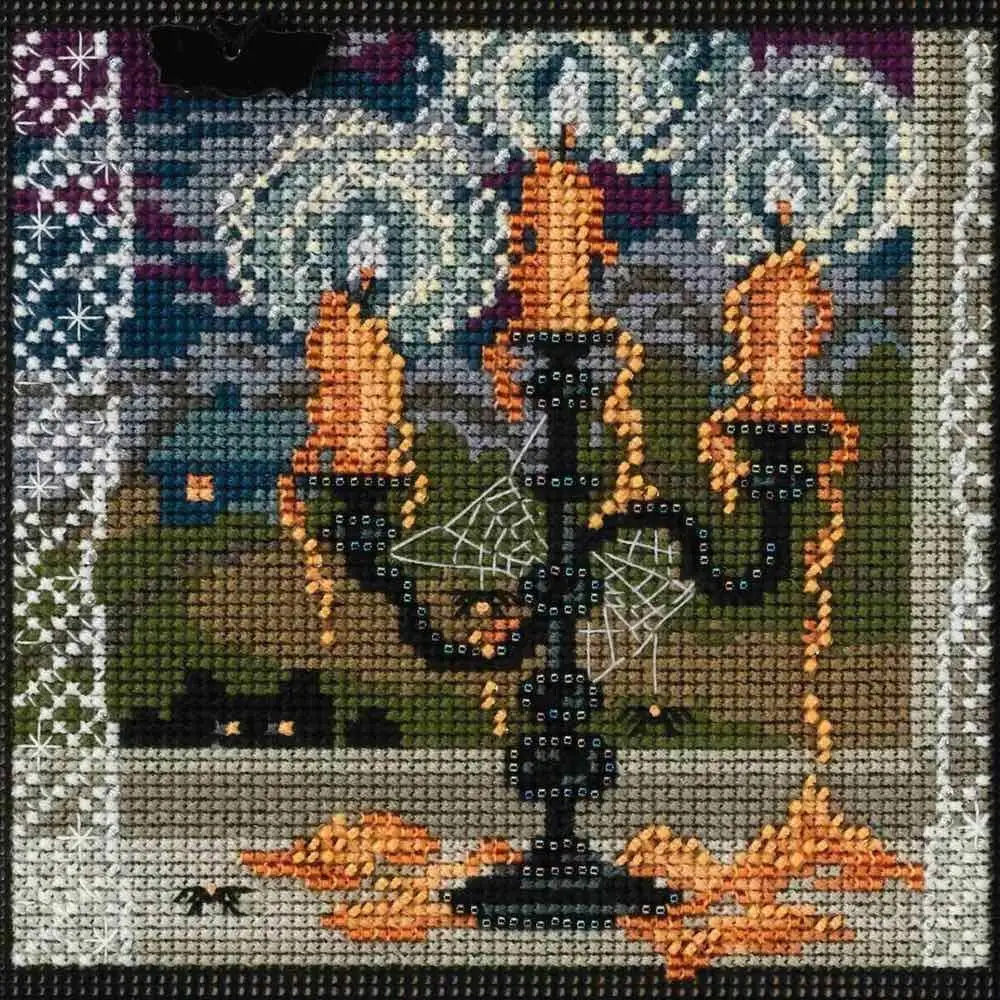 Cardinal Forest Beaded Counted Cross Stitch Kit Mill Hill 2010 Buttons Beads Winter MH140301