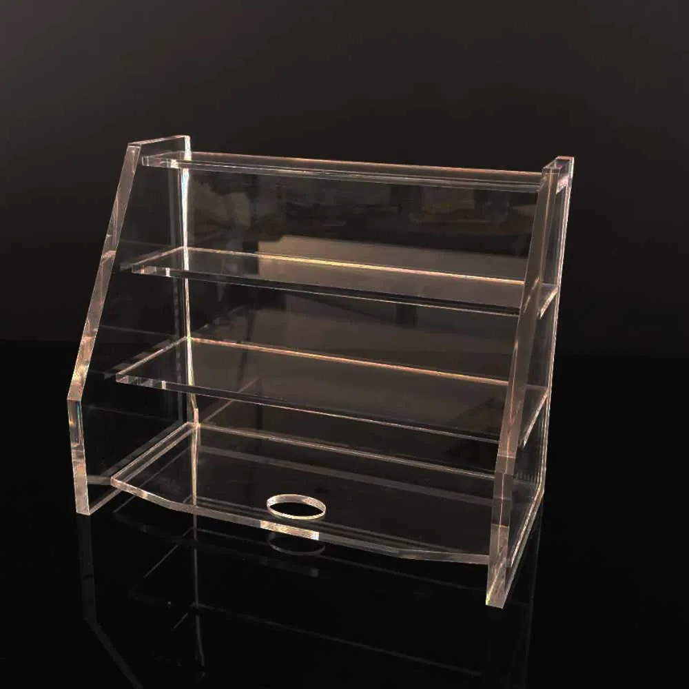 Small Three-layer Plexiglass Transparent Display Stand Acrylic Cake Box ...