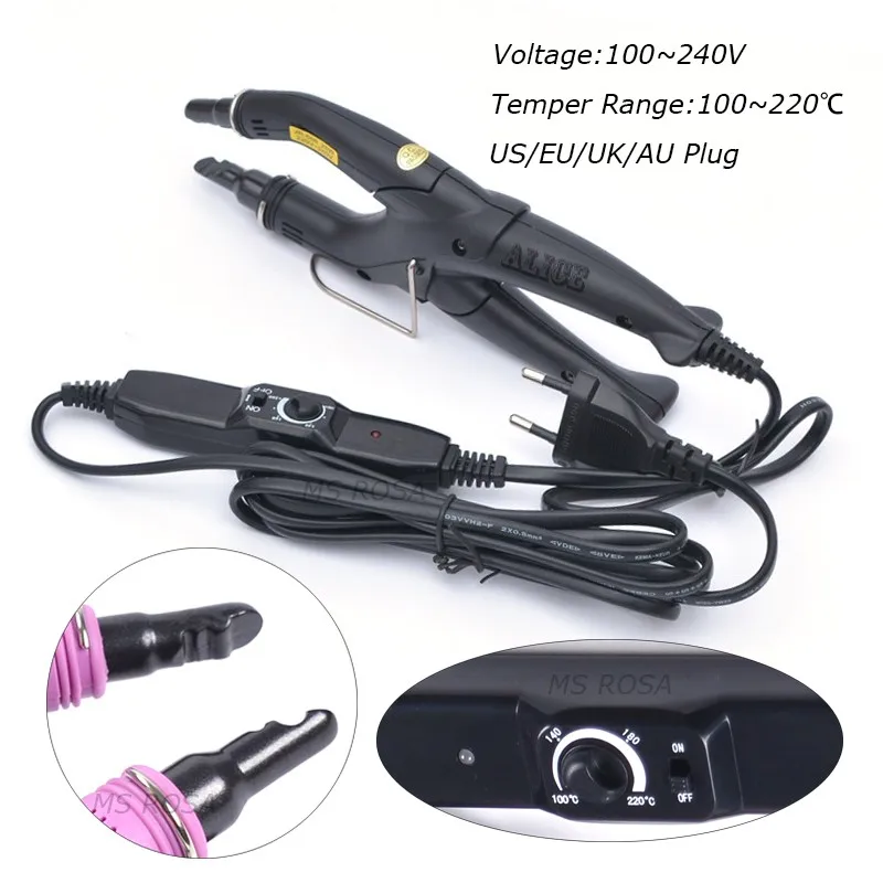 Loof Hair Extension Keratin Machine Eu Plug Iron Device Bonding