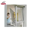 Customized size diy single hung install fixed screen window with mosquito net