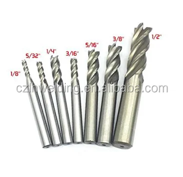 2p 3//16/" 4Flute End Mill Cutter Drill Bit HSS Straight Shank CNC Milling Cutting