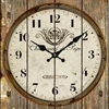 Wholesale vintage home decorative roma style Solid Wood antique single Sided Decorative Wall Clock