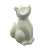 Hand-made Antique Small Ceramic animal statues white porcelain fox figurine