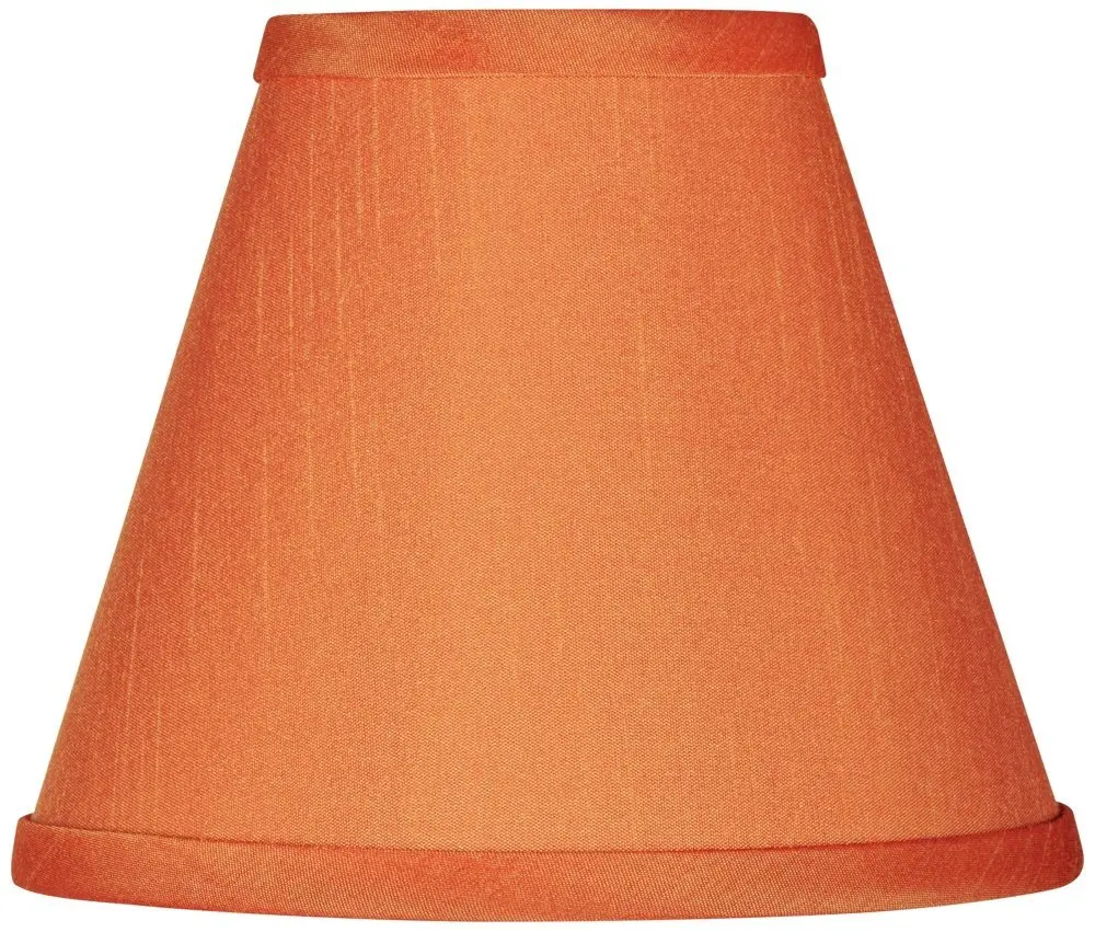 Orange Faux Silk Set of Four Shades 3x6x4 3/4 (Clip-On)