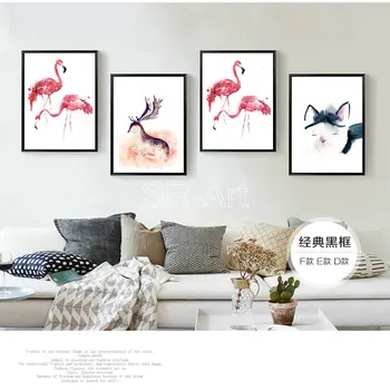 Nordic Woonkamer Decoratie Schilderen Flamingo Pictures Canvas Voor ... Nordic Woonkamer Decoratie Schilderen Flamingo Pictures Canvas Voor ...
