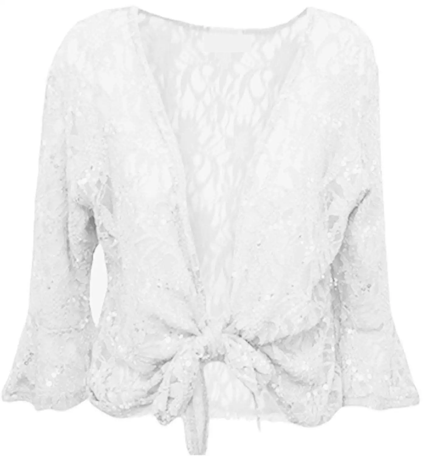Buy Cima Mode Ladies Plus Size Floral Lace Back Long Sleeve Cardigan ...