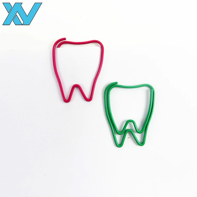 Advertising Unique Gifts Colorful Organ Tooth Shaped Metal Paper Clip Buy Tooth Shaped Metal