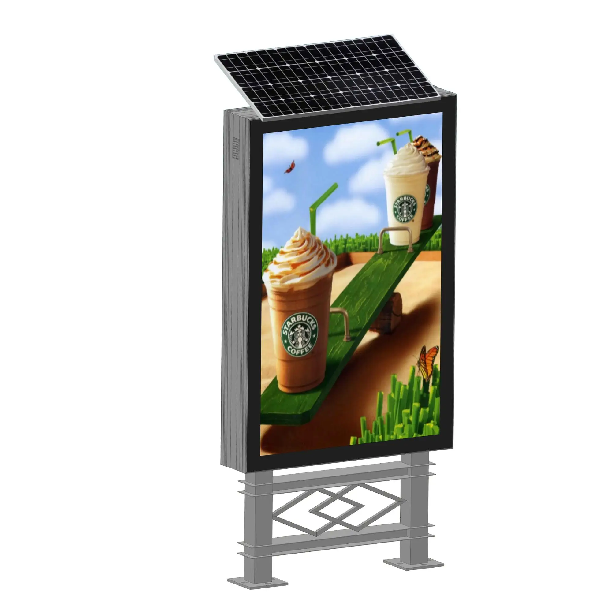 product-Road advertising double sided light box trash bin city mupi-YEROO-img-3