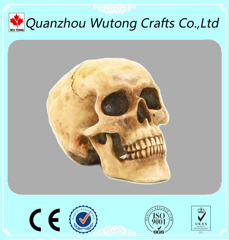 Promotional gift resin skull figure for The day of dead and candy skull