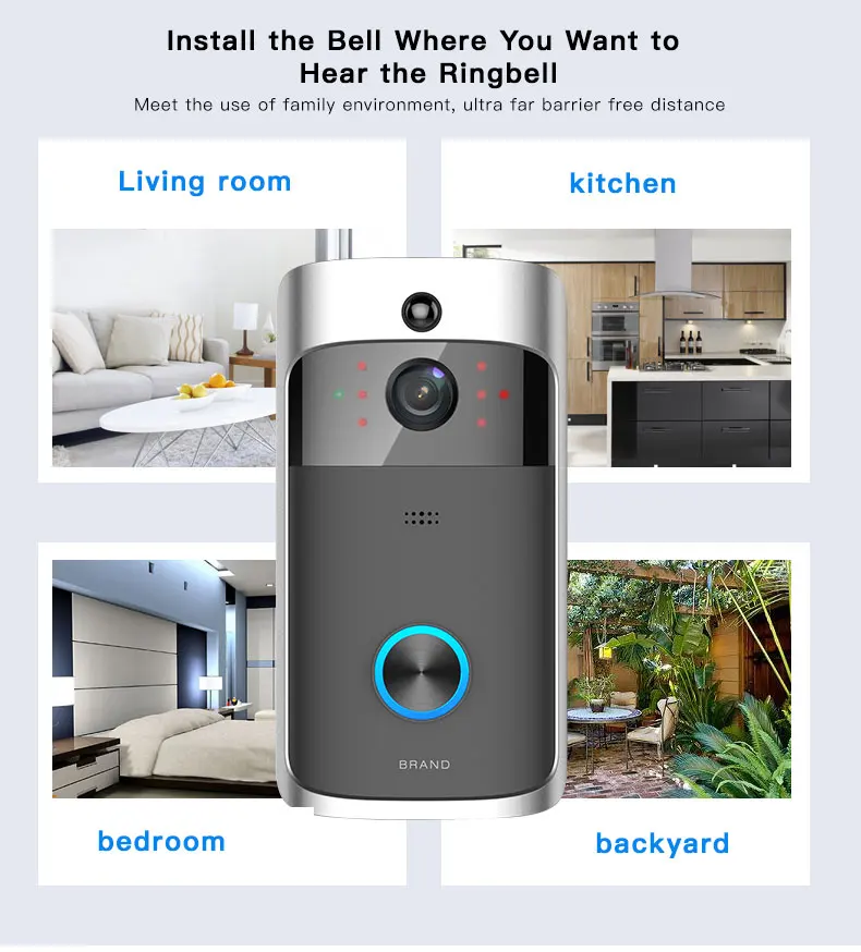 Wiait Video Electronic Doorbell With Wifi Video Door Bell