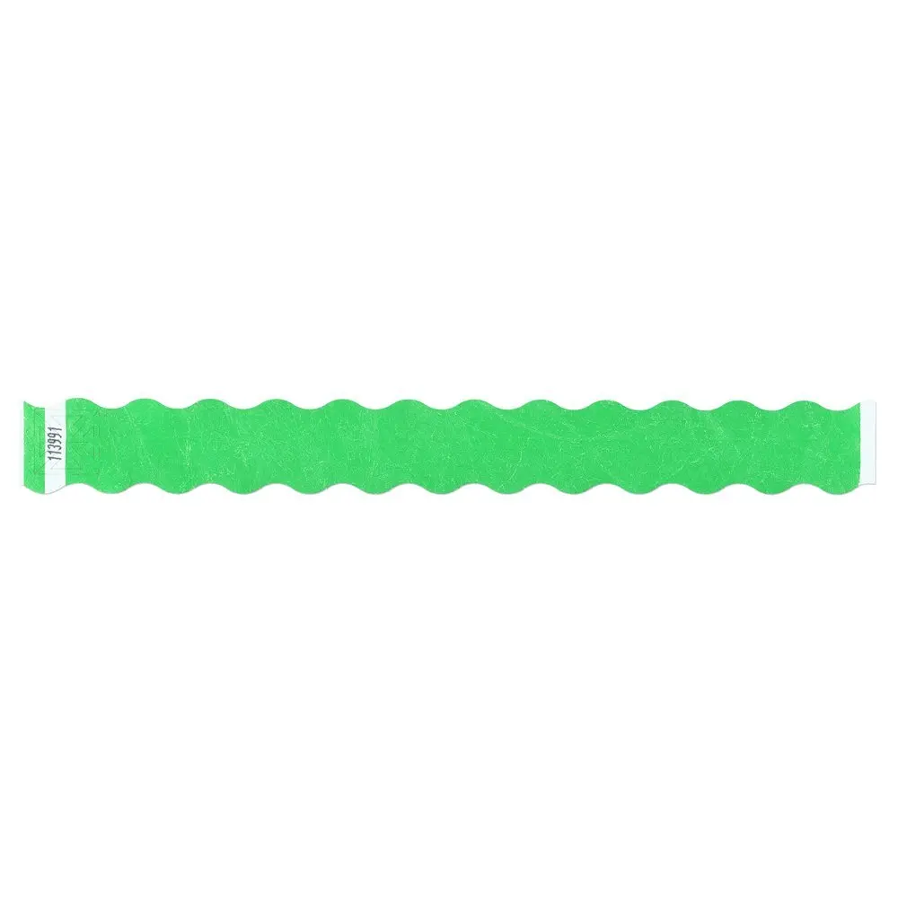 Tyvek Wristbands Tytan-Band® Wave 1" - Lime - 500 Pieces Per Box