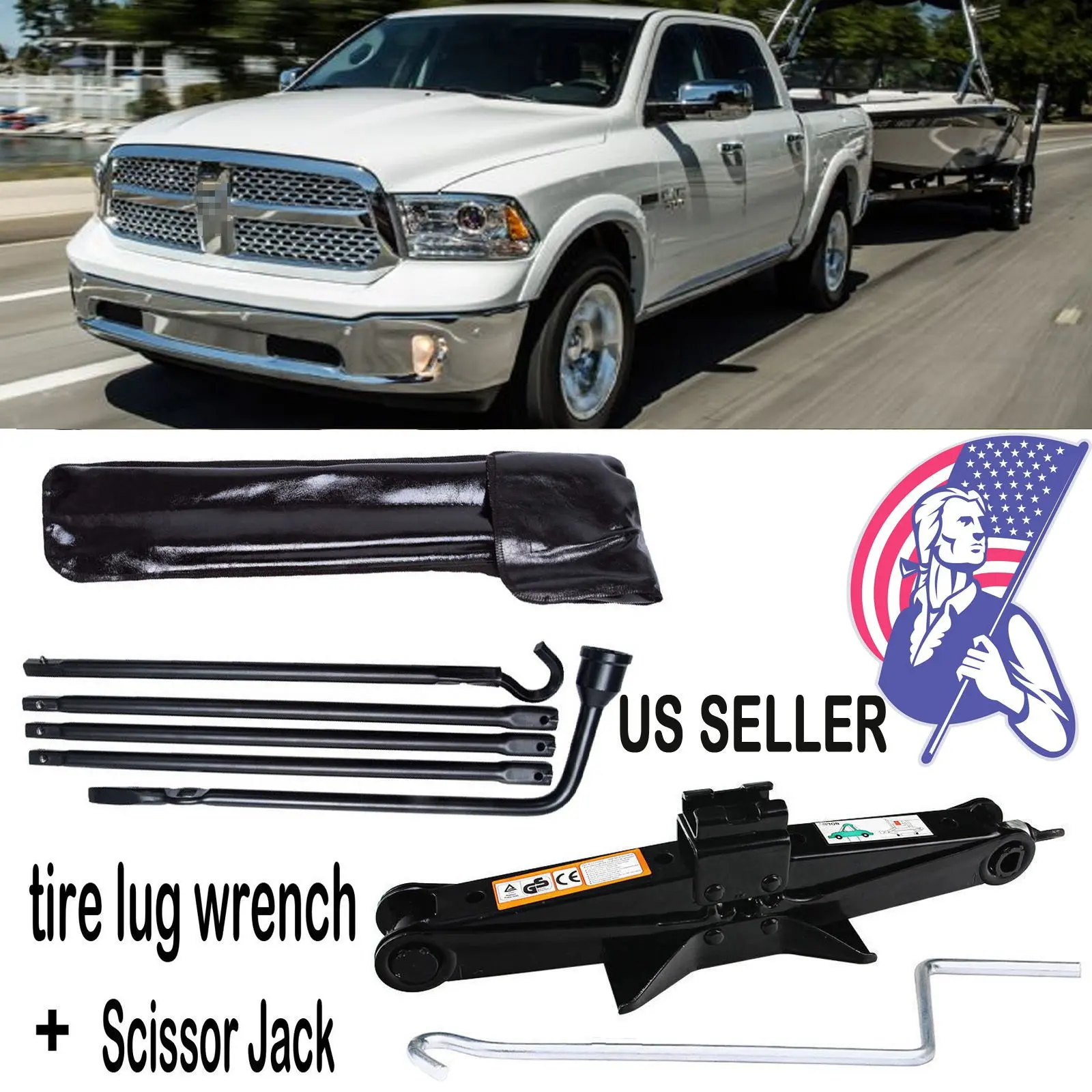 Spare Tire Lug Wrench Tools Tire Iron Lug Nut Remover For Dodge Ram 1500 2002-15