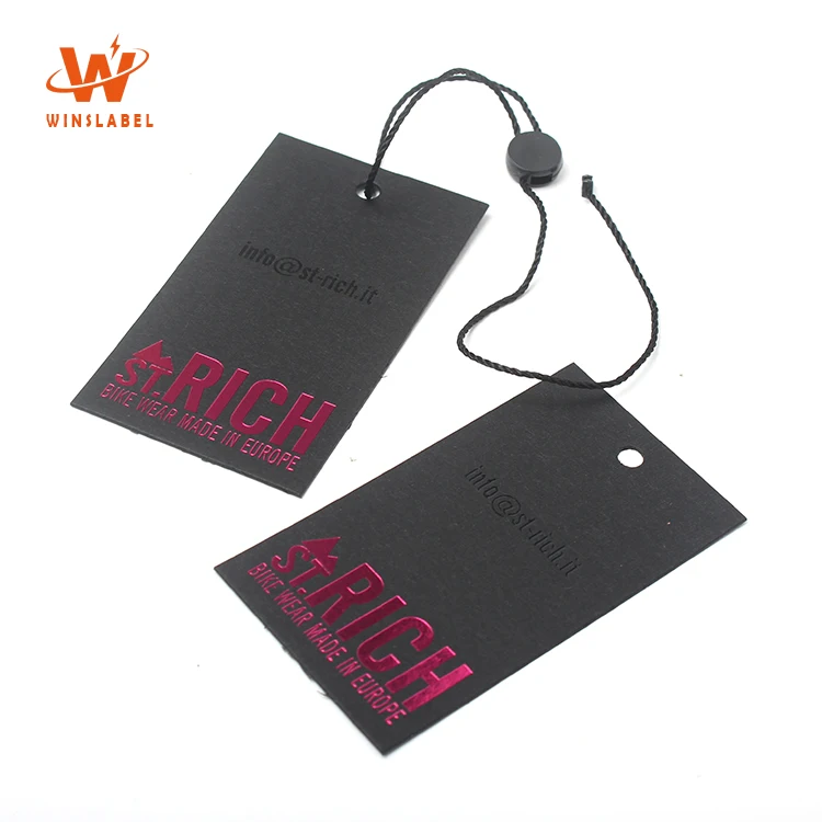 Rose Gold Foil Printing Cardboard Hang Tags Custom Luxury Paper Uv ...