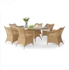 7 Piece Outdoor Cheap Modern Italy Metal Dining Conversation Chair Patio Garden aluminum Tables and Chairs Rattan Furniture