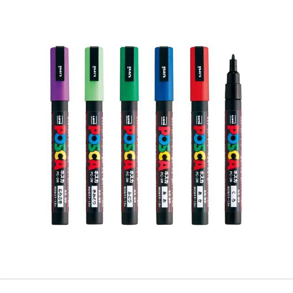 Uni Posca Marker Medium 15 Colors Set PC-5M 15C Mitsubishi Pencil Water Based 