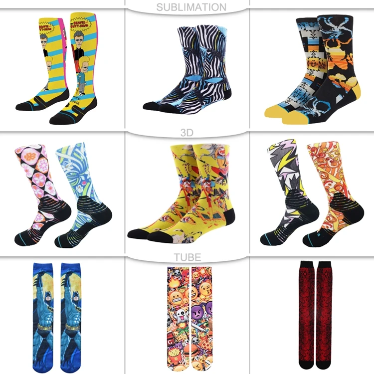 Sn0729 A Wholesale White Sublimation Socks Custom Sublimated Socks