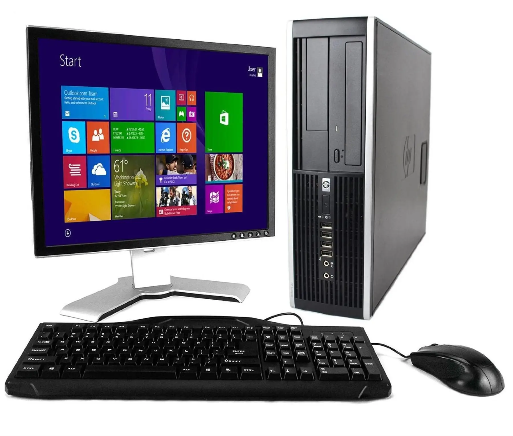 Get Quotations · HP Elite 8000 Windows 10 Desktop Computer C2D 3.0 PC 8GB 160GB DVDRW WiFi 19 Inch