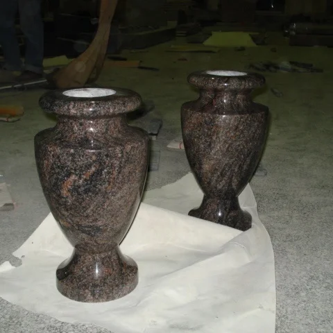 Customized Size Memorial Vase Chinese Granite Flower Vases For