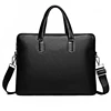 Factory Direct Sale Genuine Luxury Leather Men's Briefcase Custom Shoulder Double Layer Business Fancy Laptop Bag
