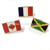 Rectangle gold National/Country Friendship Flag Lapel Pin custom Pin Badge