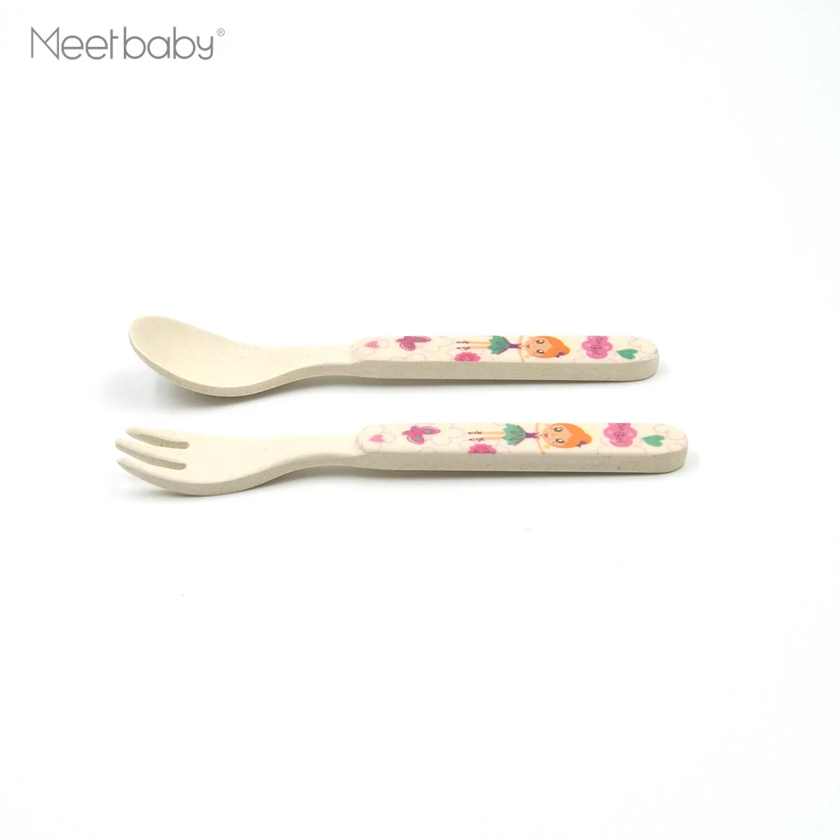 New Redesign Bamboo Baby Training Cutlery Set Ecofriendly Spoon And