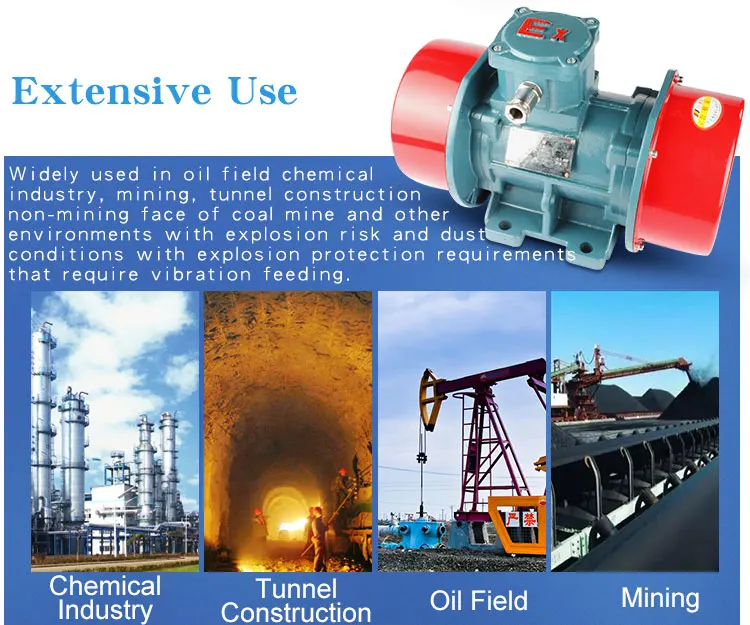 Yutong YBZ series industrial vibrating motor dust proof explosion proof AC vibration motor
